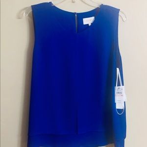 Royal blue sleeveless blouse by Laundry, Sz 10 NWT